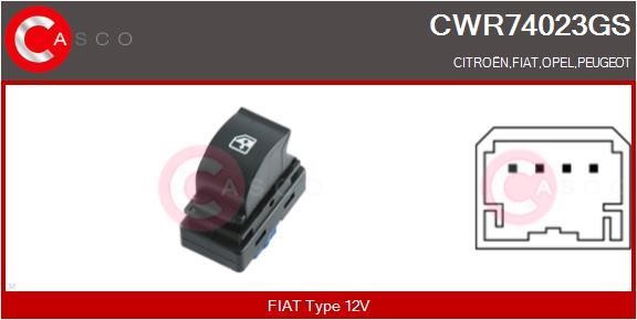 Casco CWR74023GS Кнопка склопідіймача CWR74023GS: Приваблива ціна - Купити в Україні на EXIST.UA!
