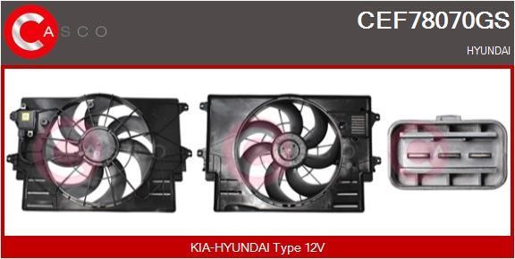 Casco CEF78070GS Електродвигун, вентилятор радіатора CEF78070GS: Купити в Україні - Добра ціна на EXIST.UA!