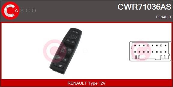 Casco CWR71036AS Блок кнопок склопідйомників CWR71036AS: Приваблива ціна - Купити в Україні на EXIST.UA!