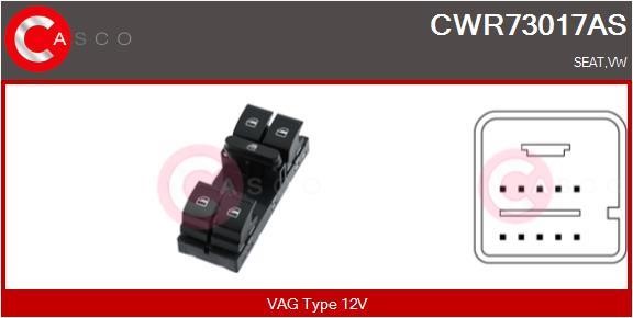 Casco CWR73017AS Блок кнопок склопідйомників CWR73017AS: Приваблива ціна - Купити в Україні на EXIST.UA!