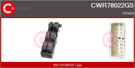 Casco CWR78022GS Кнопка склопідіймача CWR78022GS: Приваблива ціна - Купити в Україні на EXIST.UA!