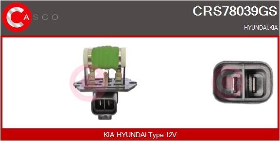 Casco CRS78039GS Додатковий резистор, електродвигун вентилятора радіатора CRS78039GS: Купити в Україні - Добра ціна на EXIST.UA!