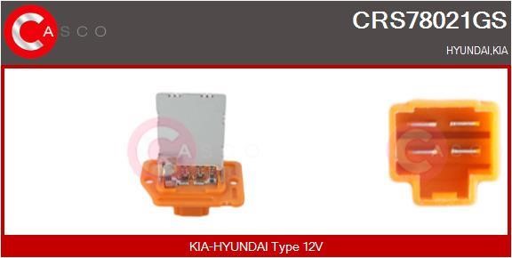 Casco CRS78021GS Резистор, компресор салону CRS78021GS: Приваблива ціна - Купити в Україні на EXIST.UA!