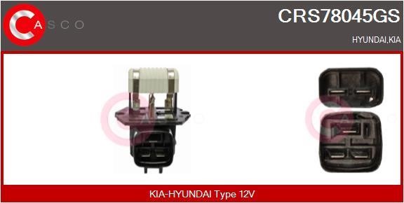 Casco CRS78045GS Додатковий резистор, електродвигун вентилятора радіатора CRS78045GS: Купити в Україні - Добра ціна на EXIST.UA!