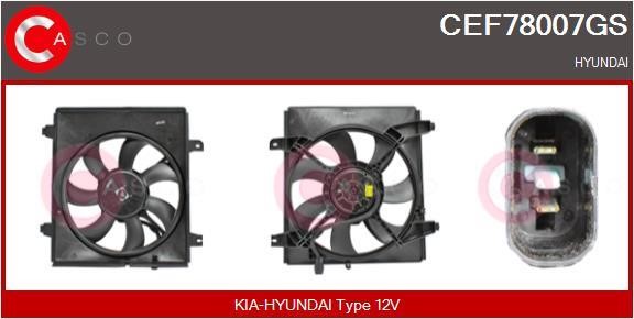 Casco CEF78007GS Електродвигун, вентилятор радіатора CEF78007GS: Купити в Україні - Добра ціна на EXIST.UA!