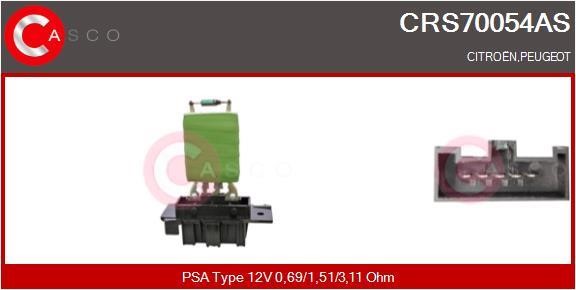 Casco CRS70054AS Резистор, компресор салону CRS70054AS: Купити в Україні - Добра ціна на EXIST.UA!
