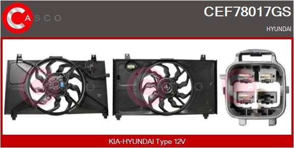 Casco CEF78017GS Електродвигун, вентилятор радіатора CEF78017GS: Купити в Україні - Добра ціна на EXIST.UA!
