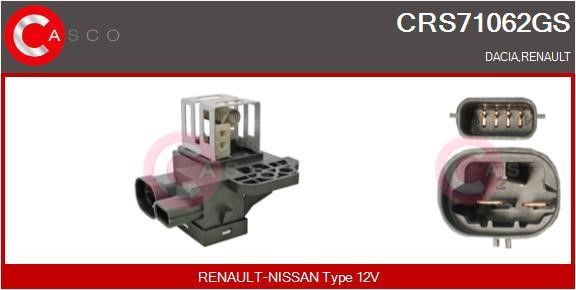 Casco CRS71062GS Додатковий резистор, електродвигун вентилятора радіатора CRS71062GS: Купити в Україні - Добра ціна на EXIST.UA!