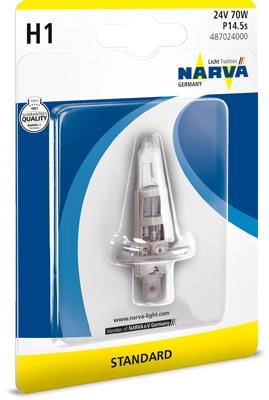 Narva 487024000 Лампа галогенна 24В H1 70Вт 487024000: Купити в Україні - Добра ціна на EXIST.UA!