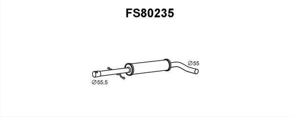 Faurecia FS80235 Проміжний глушник FS80235: Купити в Україні - Добра ціна на EXIST.UA!