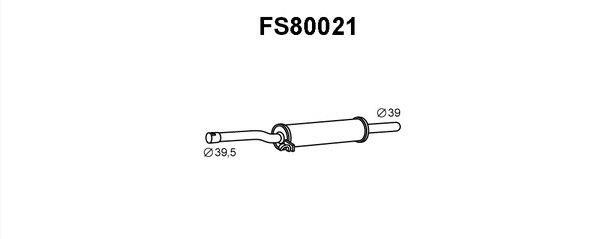 Faurecia FS80021 Проміжний глушник FS80021: Приваблива ціна - Купити в Україні на EXIST.UA!