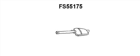 Faurecia FS55175 Додатковий глушник FS55175: Купити в Україні - Добра ціна на EXIST.UA!