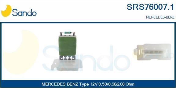 Sando SRS76007.1 Резистор, компресор салону SRS760071: Купити в Україні - Добра ціна на EXIST.UA!