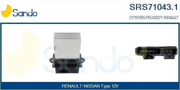 Sando SRS71043.1 Резистор, компресор салону SRS710431: Купити в Україні - Добра ціна на EXIST.UA!