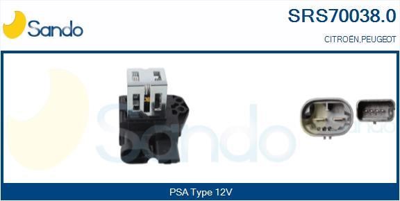 Sando SRS70038.0 Додатковий резистор, електродвигун вентилятора радіатора SRS700380: Купити в Україні - Добра ціна на EXIST.UA!