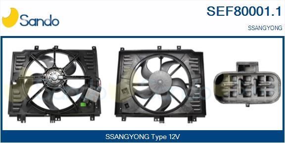 Sando SEF80001.1 Електродвигун, вентилятор радіатора SEF800011: Купити в Україні - Добра ціна на EXIST.UA!