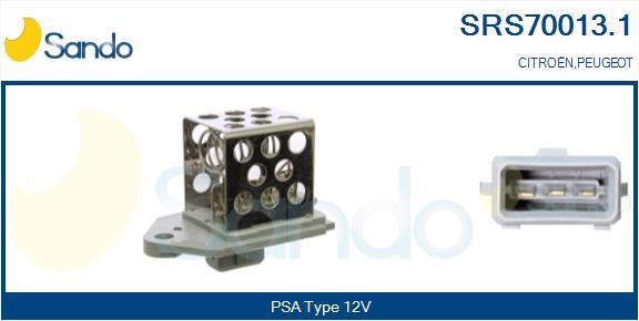 Sando SRS70013.1 Додатковий резистор, електродвигун вентилятора радіатора SRS700131: Купити в Україні - Добра ціна на EXIST.UA!