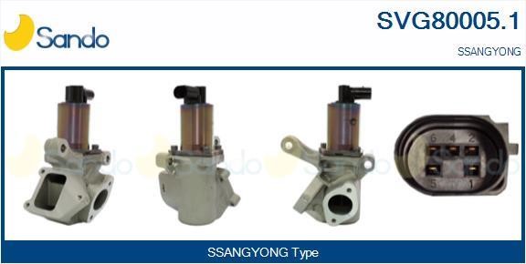 Sando SVG80005.1 Клапан рециркуляції відпрацьованих газів EGR SVG800051: Купити в Україні - Добра ціна на EXIST.UA!