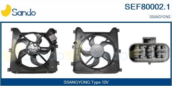 Sando SEF80002.1 Електродвигун, вентилятор радіатора SEF800021: Приваблива ціна - Купити в Україні на EXIST.UA!