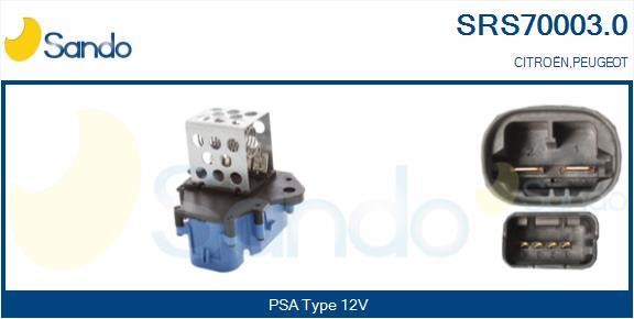 Sando SRS70003.0 Додатковий резистор, електродвигун вентилятора радіатора SRS700030: Купити в Україні - Добра ціна на EXIST.UA!