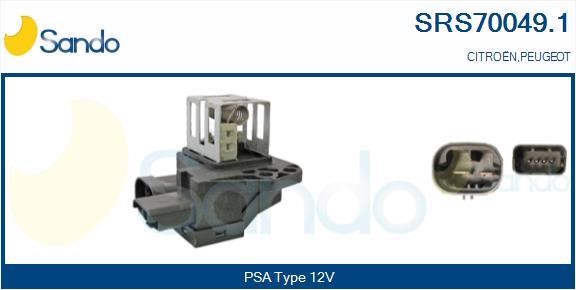 Sando SRS70049.1 Додатковий резистор, електродвигун вентилятора радіатора SRS700491: Купити в Україні - Добра ціна на EXIST.UA!