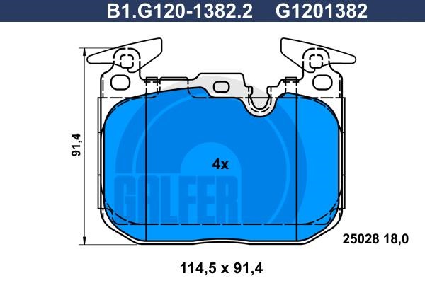 Galfer B1G12013822 Гальмівні колодки, комплект B1G12013822: Купити в Україні - Добра ціна на EXIST.UA!