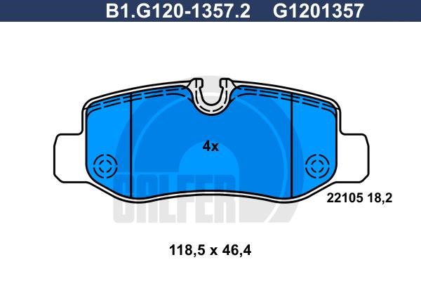 Galfer B1G12013572 Гальмівні колодки, комплект B1G12013572: Купити в Україні - Добра ціна на EXIST.UA!