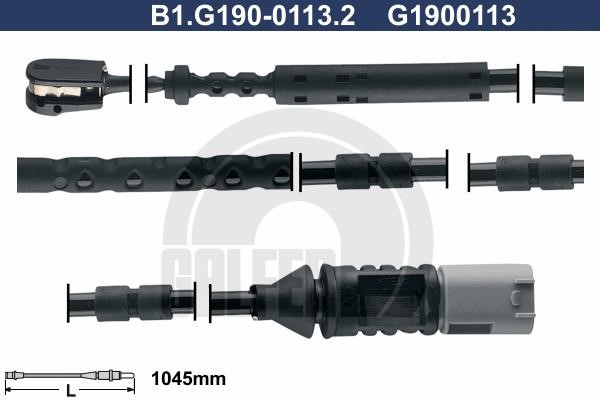 Galfer B1G19001132 Датчик зносу гальмівних колодок B1G19001132: Купити в Україні - Добра ціна на EXIST.UA!
