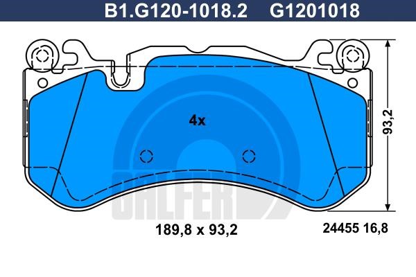 Galfer B1.G120-1018.2 Гальмівні колодки, комплект B1G12010182: Купити в Україні - Добра ціна на EXIST.UA!