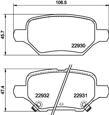 8DB355040181 Hella-Pagid Тормозные колодки дисковые, комплект