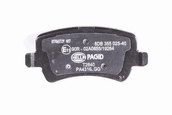 Гальмівні колодки, комплект Hella-Pagid 8DB 355 025-401