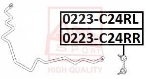 Asva 0223-C24RR Стійка стабілізатора 0223C24RR: Купити в Україні - Добра ціна на EXIST.UA!