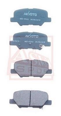 Asva AKD-05202 Гальмівні колодки задні, комплект AKD05202: Купити в Україні - Добра ціна на EXIST.UA!