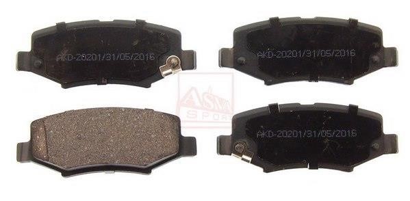 Asva AKD-20201 Гальмівні колодки задні, комплект AKD20201: Купити в Україні - Добра ціна на EXIST.UA!