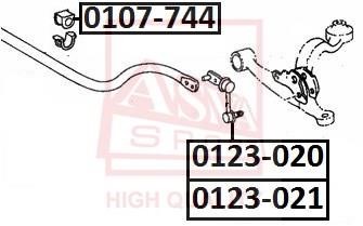Asva 0123-021 Стійка стабілізатора 0123021: Купити в Україні - Добра ціна на EXIST.UA!