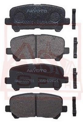 Asva AKD-03201 Гальмівні колодки задні, комплект AKD03201: Купити в Україні - Добра ціна на EXIST.UA!