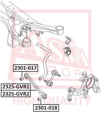Asva 2325-GVR1 Важіль задній поперечний 2325GVR1: Купити в Україні - Добра ціна на EXIST.UA!