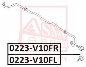 Asva 0223-V10FL Стійка стабілізатора 0223V10FL: Купити в Україні - Добра ціна на EXIST.UA!