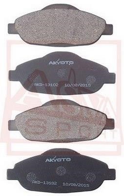 Asva AKD-13102 Гальмівні колодки передні, комплект AKD13102: Купити в Україні - Добра ціна на EXIST.UA!
