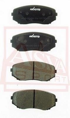 Asva AKD-05104 Гальмівні колодки передні, комплект AKD05104: Купити в Україні - Добра ціна на EXIST.UA!