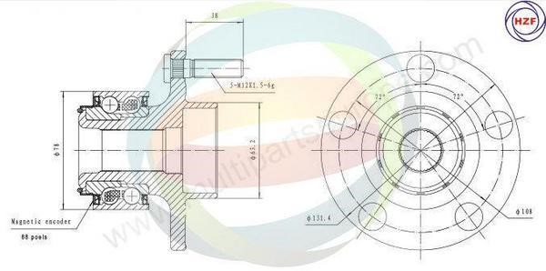 Odm-multiparts 70-150026 Підшипник маточини колеса, комплект 70150026: Купити в Україні - Добра ціна на EXIST.UA!