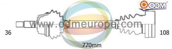 Odm-multiparts 18-216140 Вал привідний 18216140: Купити в Україні - Добра ціна на EXIST.UA!