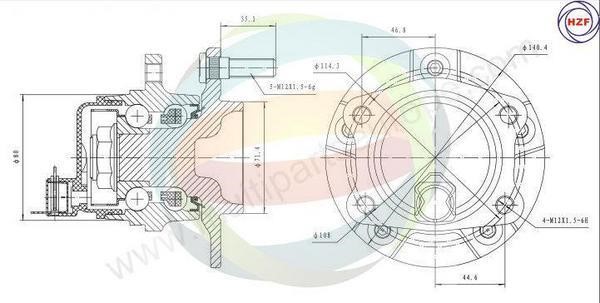 Odm-multiparts 70-220032 Підшипник маточини колеса, комплект 70220032: Купити в Україні - Добра ціна на EXIST.UA!