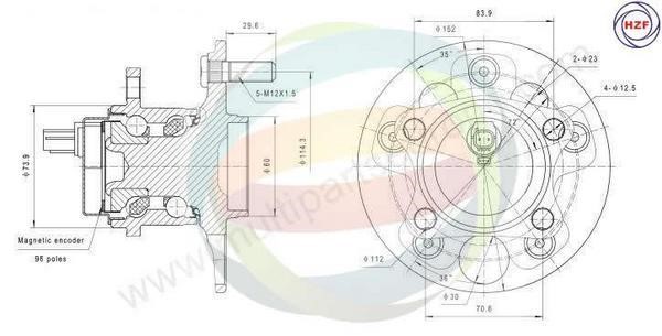 Odm-multiparts 70-090054 Підшипник маточини колеса, комплект 70090054: Приваблива ціна - Купити в Україні на EXIST.UA!