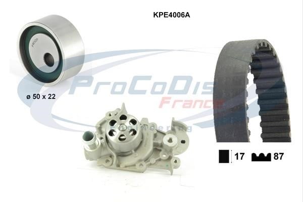 Procodis France KPE4006A Ремінь ГРМ, комплект з водяним насосом KPE4006A: Купити в Україні - Добра ціна на EXIST.UA!