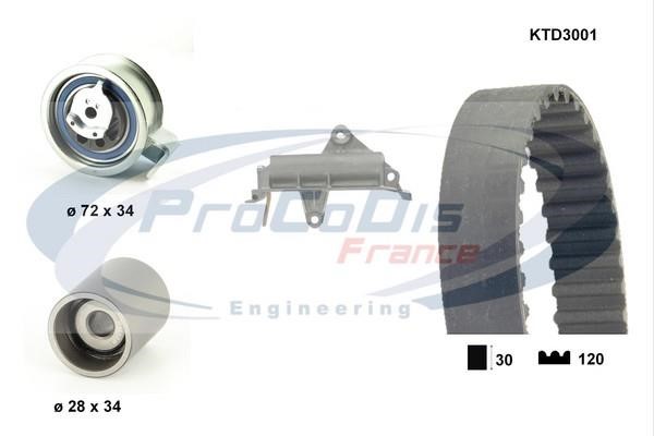Procodis France KTD3001 Комплект зубчастих ременів KTD3001: Купити в Україні - Добра ціна на EXIST.UA!