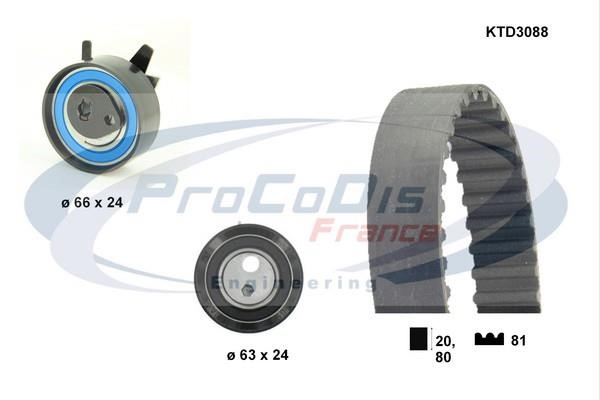 Procodis France KTD3088 Комплект зубчастих ременів KTD3088: Приваблива ціна - Купити в Україні на EXIST.UA!