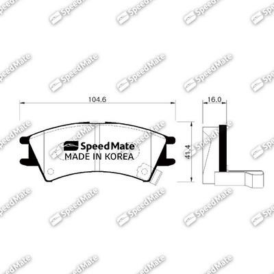Speedmate SM-BPH016 Гальмівні колодки передні, комплект SMBPH016: Купити в Україні - Добра ціна на EXIST.UA!