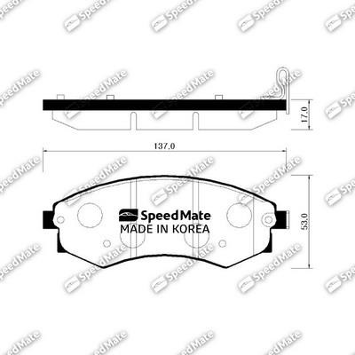 Speedmate SM-BPH020 Гальмівні колодки передні, комплект SMBPH020: Купити в Україні - Добра ціна на EXIST.UA!