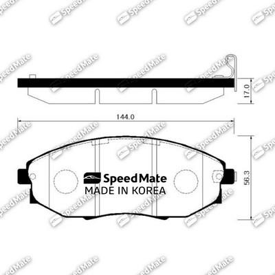 Speedmate SM-BPG016 Гальмівні колодки, комплект SMBPG016: Купити в Україні - Добра ціна на EXIST.UA!